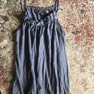 American Eagle blue ruffle tank
